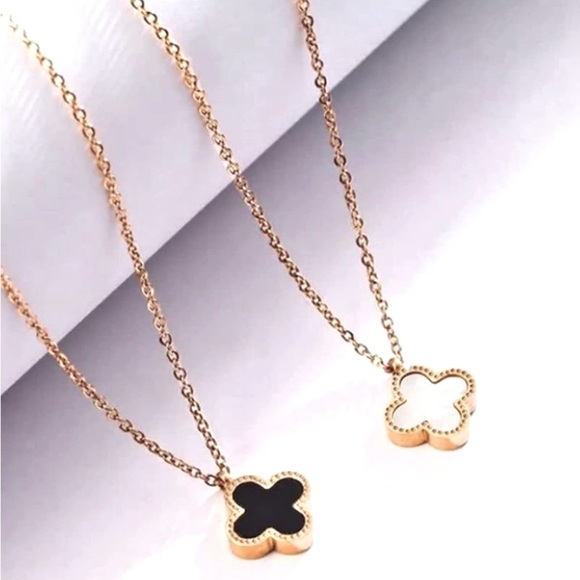 None Jewelry - Designer inspired Reversible Clover necklace